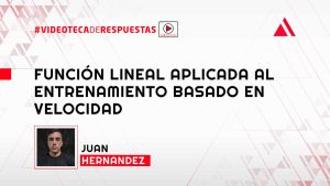 Función Lineal Aplicada al Entrenamiento Basado en Velocidad